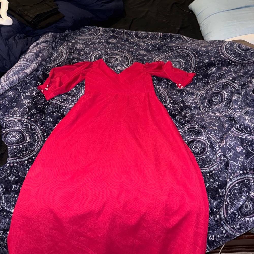 Elegant Red Women's Dress